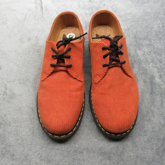 Dr. Martens 1461 Oxford Shoes Mens 13 Orange Corduroy Classic Lace Up Casual EUC - Picture 3 of 16